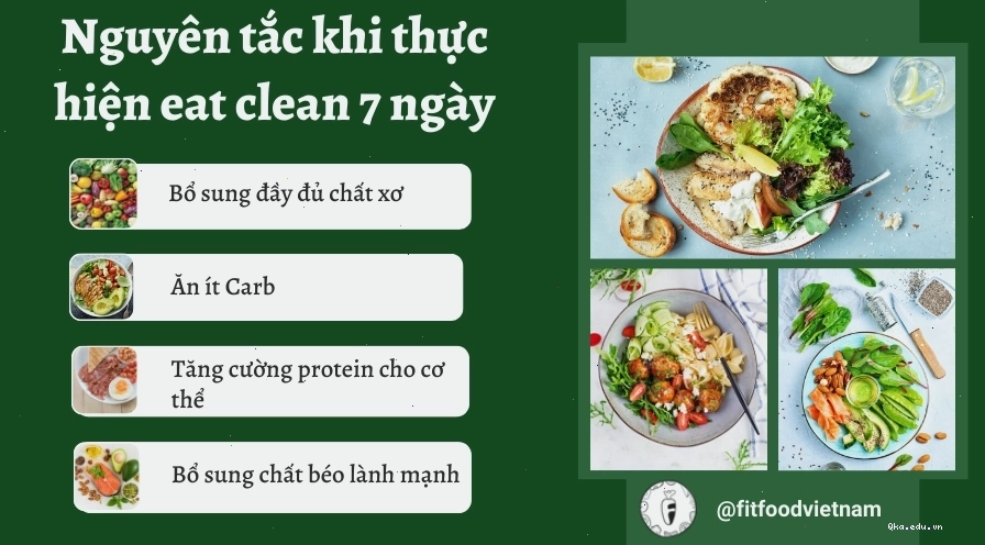 Các nguyên tắc cơ bản khi thực hiện chế độ ăn eat clean