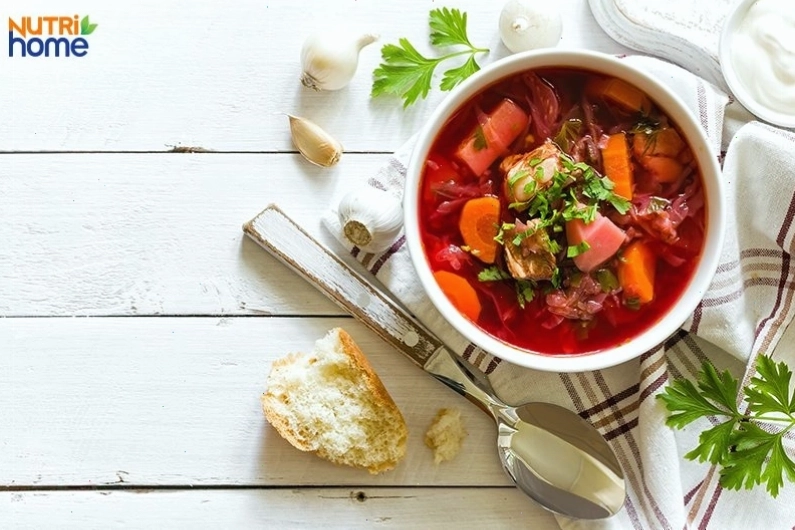 Canh đậu lăng thịt băm bổ máu