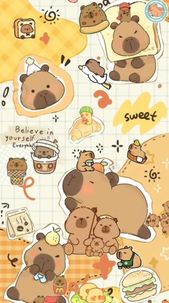Capybara bộ đôi vô tri buổi sáng