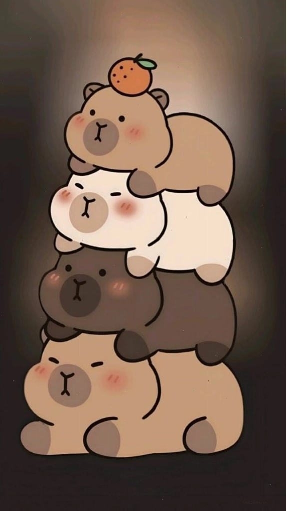 Capybara chồng chất trong bóng tối, tạo hình ảnh avatar ấm áp