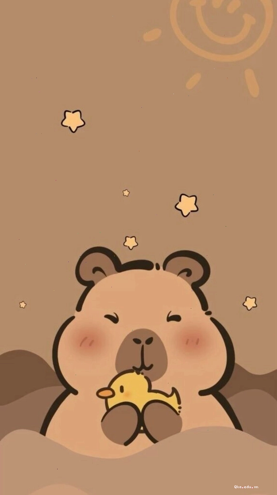 Capybara ôm vịt vàng với vẻ mặt đơ, avatar hài hước