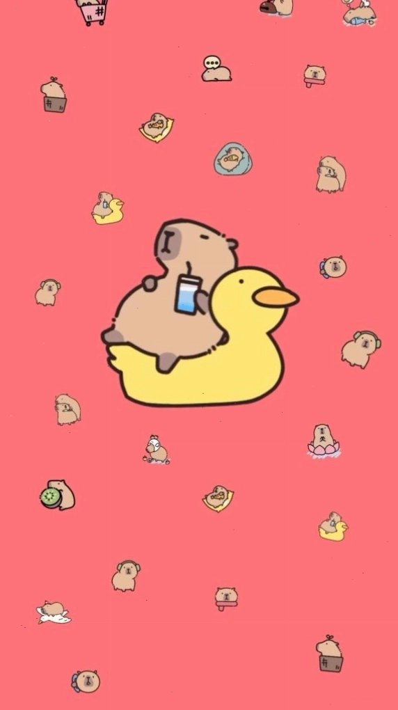 Capybara thư giãn trên phao vịt, tạo avatar hài hước