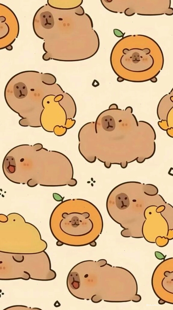Capybara và vịt vàng cùng nhau, hình ảnh avatar vui nhộn