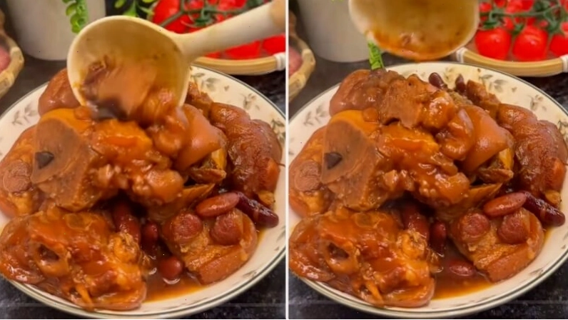 Chân giò hầm đậu đỏ bổ dưỡng