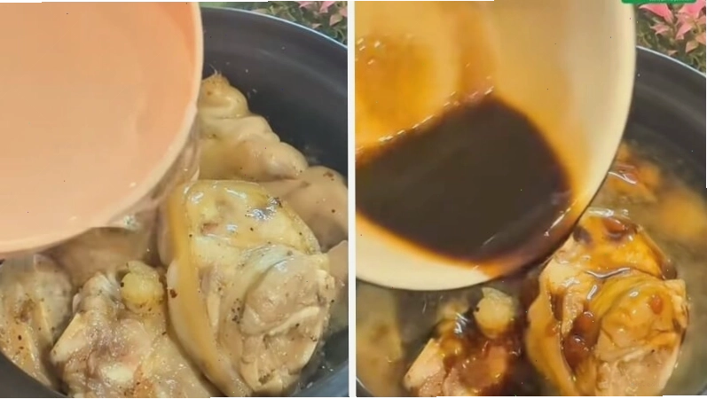 Chân giò kho với nước dừa xiêm