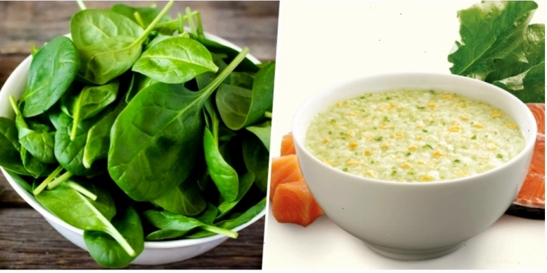 Cháo cá hồi nấu cải bó xôi bổ dưỡng cho bé