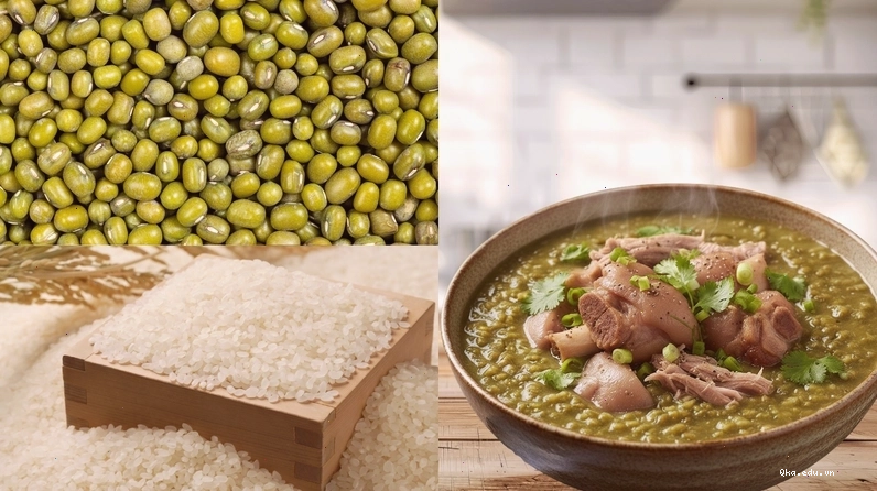 Cháo móng giò hầm đu đủ xanh lợi sữa cho mẹ sinh mổ