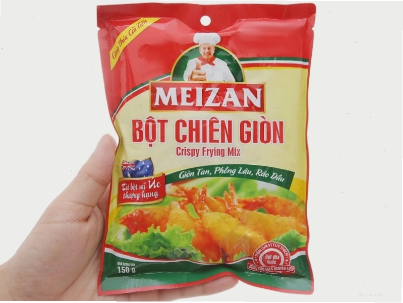 Chiên vàng giòn món ăn với bột chiên giòn