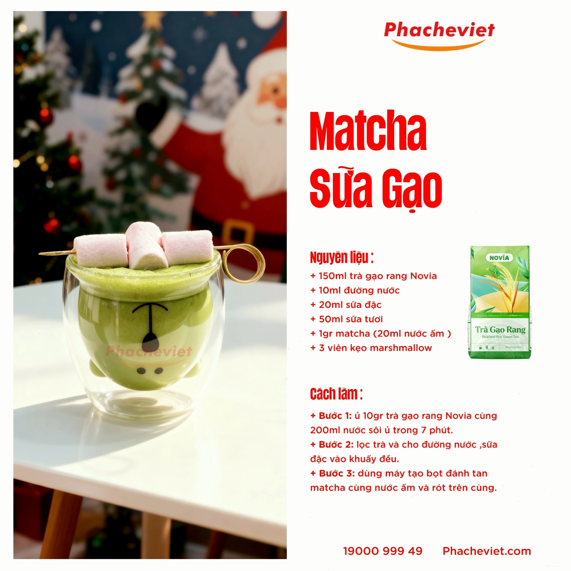 Công thức pha chế Matcha Sữa Gạo độc đáo, thơm ngon