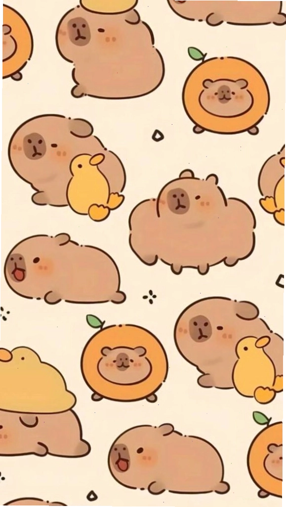 Đàn Capybara và vịt vàng