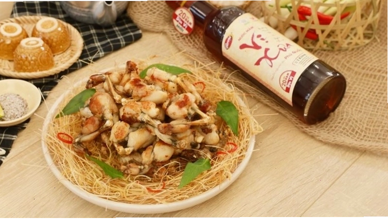 Ếch núp lùm chiên giòn với sả hấp dẫn