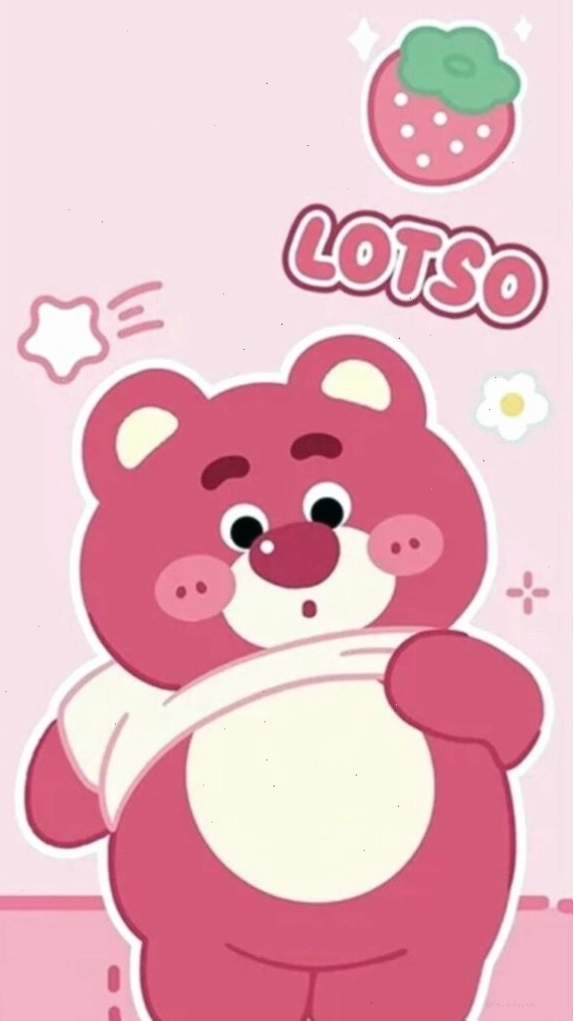 Gấu dâu hoạt hình mang phong cách kawaii