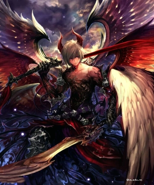 Hình ảnh anime ác quỷ cool ngầu, thể hiện phong thái tự tin và bất cần