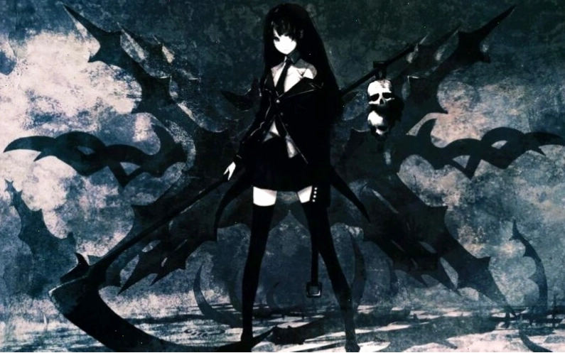 Hình ảnh anime ác quỷ hòa mình vào bóng tối, tạo cảm giác huyền bí