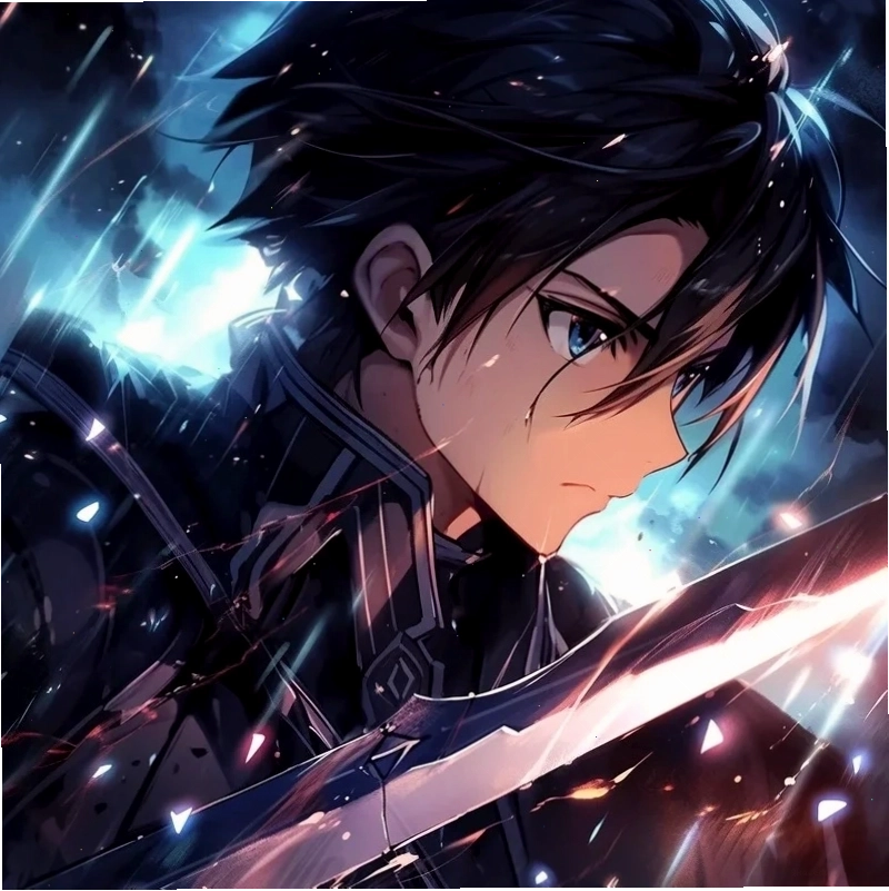 Hình ảnh Kirito đẹp nhất với ánh mắt sắc bén
