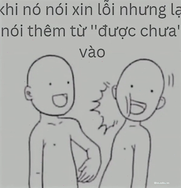 Hình ảnh meme xin lỗi với nét vẽ ngộ nghĩnh