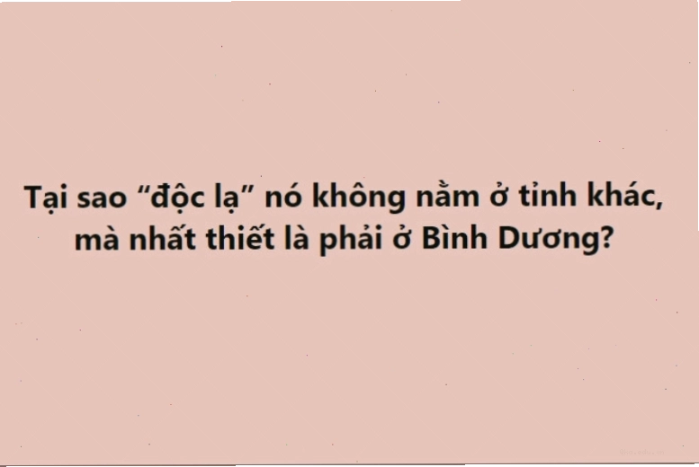 Hình ảnh minh họa trào lưu Độc Lạ Bình Dương trên mạng xã hội