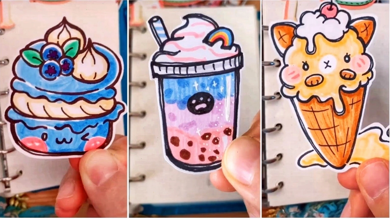 Hình vẽ cute đáng yêu đồ ăn
