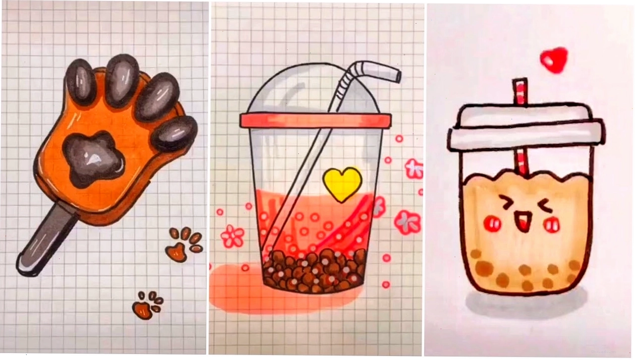 Hình vẽ đồ uống cute