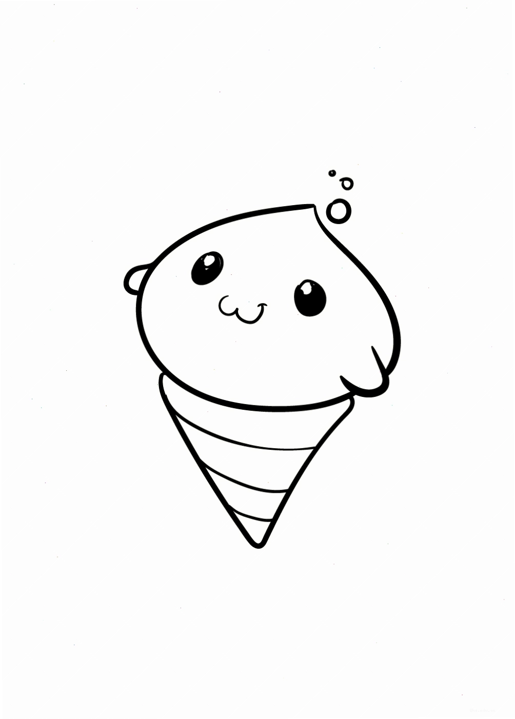 Hình vẽ sticker cute đồ ăn không màu