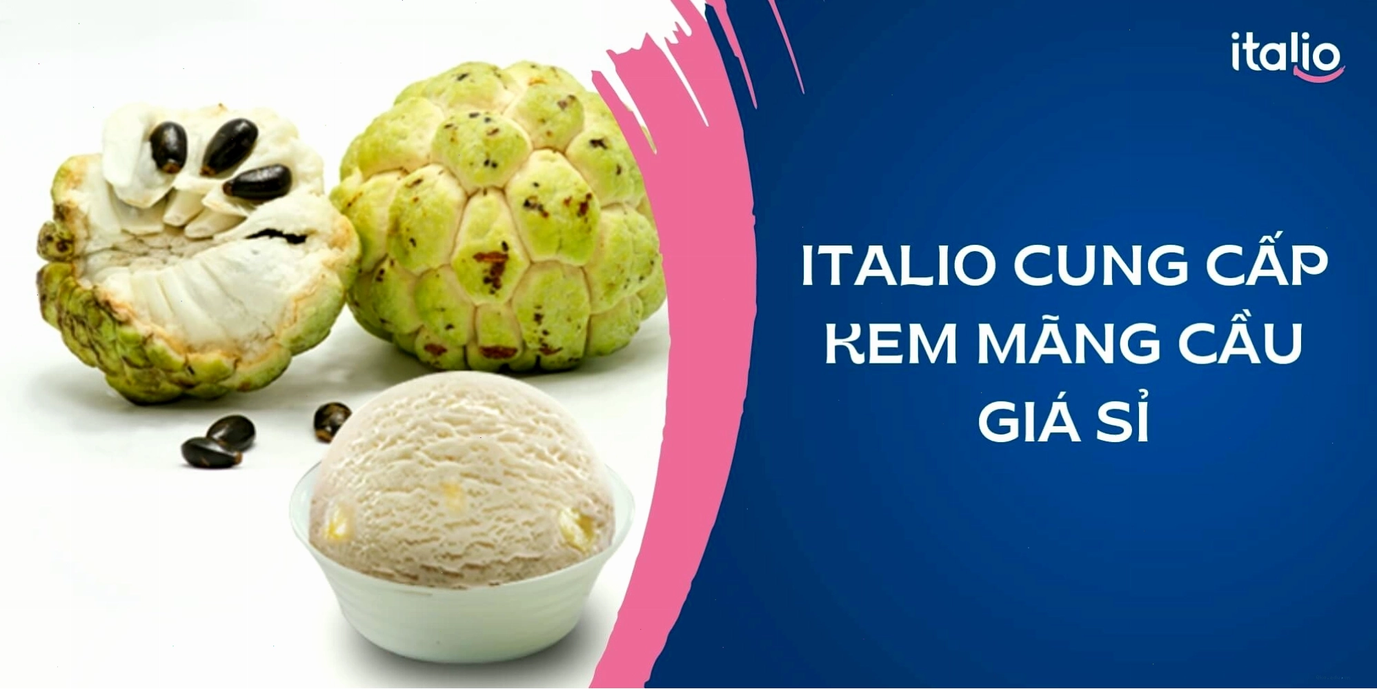 Kem mãng cầu làm từ trái cây tươi mang đến hương vị độc đáo