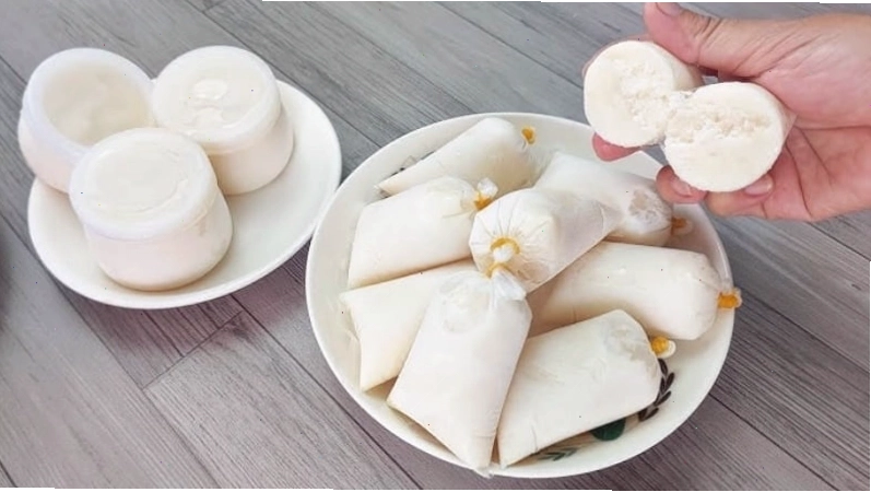 Kem túi mãng cầu làm từ sữa đặc