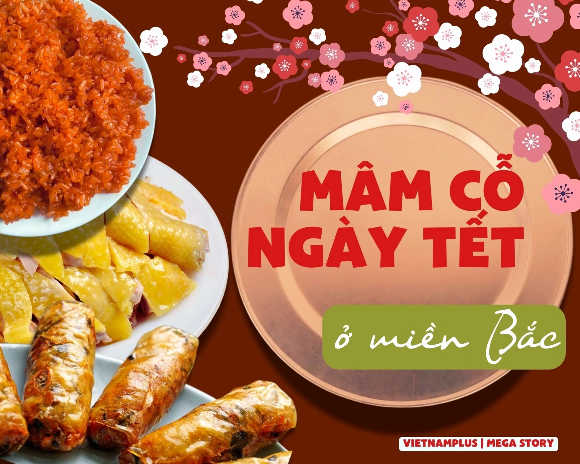 Mâm cỗ ngày Tết miền Bắc truyền thống với đầy đủ các món ăn