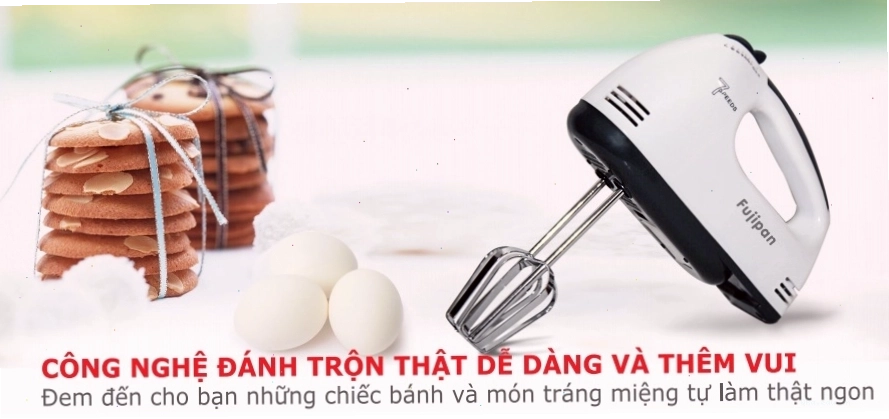Máy đánh trứng giúp việc nhào bột nhanh chóng và hiệu quả