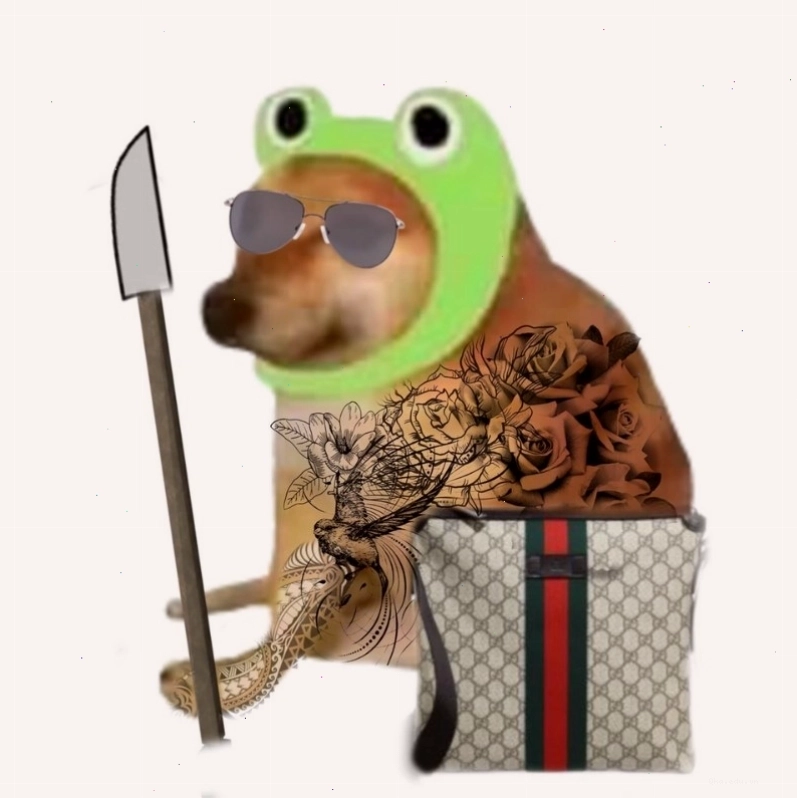 Meme Cheems cầm mã tấu thể hiện sự quyết liệt giả trân