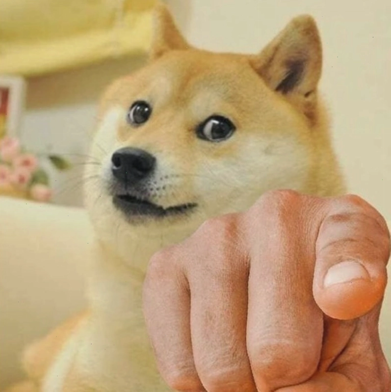 Meme Cheems chỉ trỏ, có thể dùng để ám chỉ hoặc tố cáo một cách vui vẻ