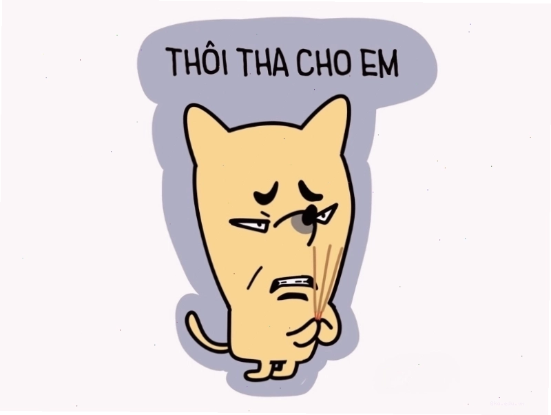 Meme "thôi tha cho em" thể hiện sự cầu xin được buông tha