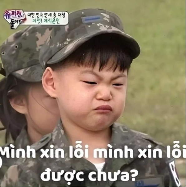 Meme xin lỗi với phong cách vẽ độc đáo