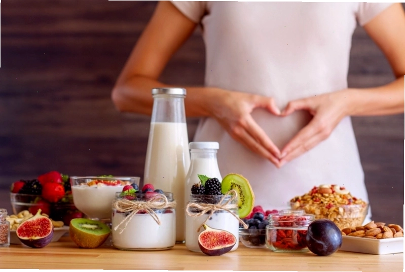 Minh họa các loại thực phẩm tốt cho hệ tiêu hóa