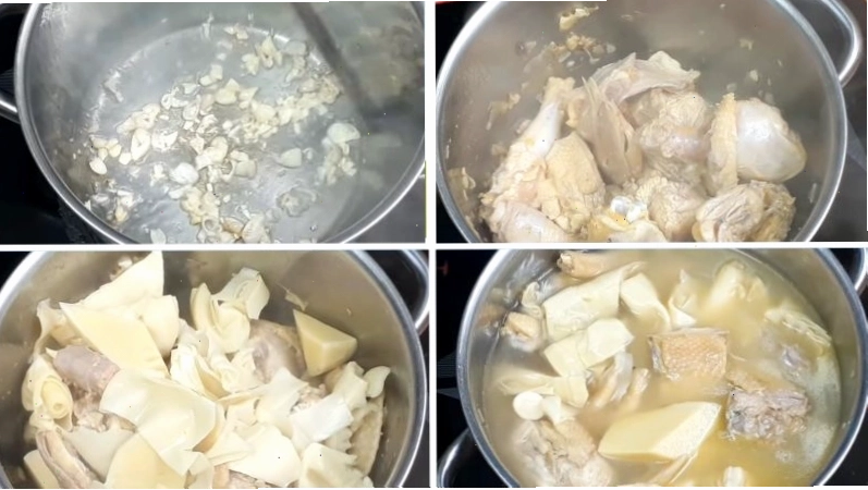 Món canh măng tươi nấu cá hấp dẫn