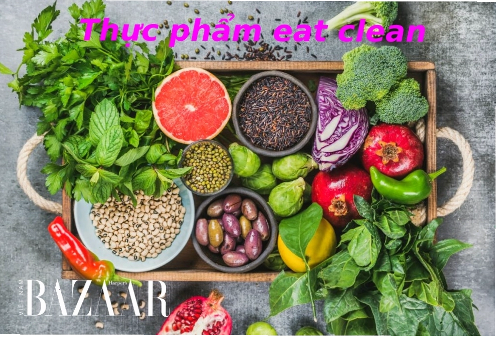 Ngũ cốc nguyên hạt và rau xanh trong thực đơn eat clean