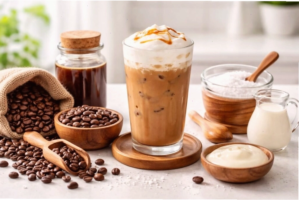 Nguyên liệu cần thiết để pha cà phê muối tại nhà