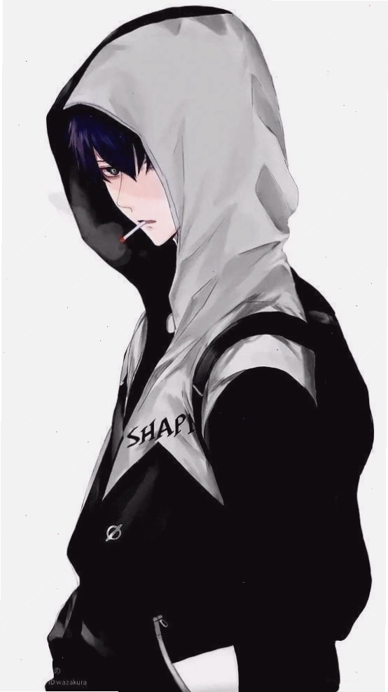 Nhân vật anime nam che mặt với vẻ ngoài ngầu lòi