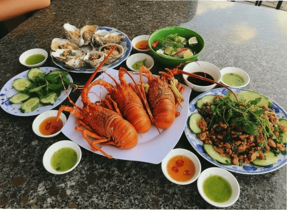Nhiều loại hải sản tươi ngon tại Quảng Ngãi