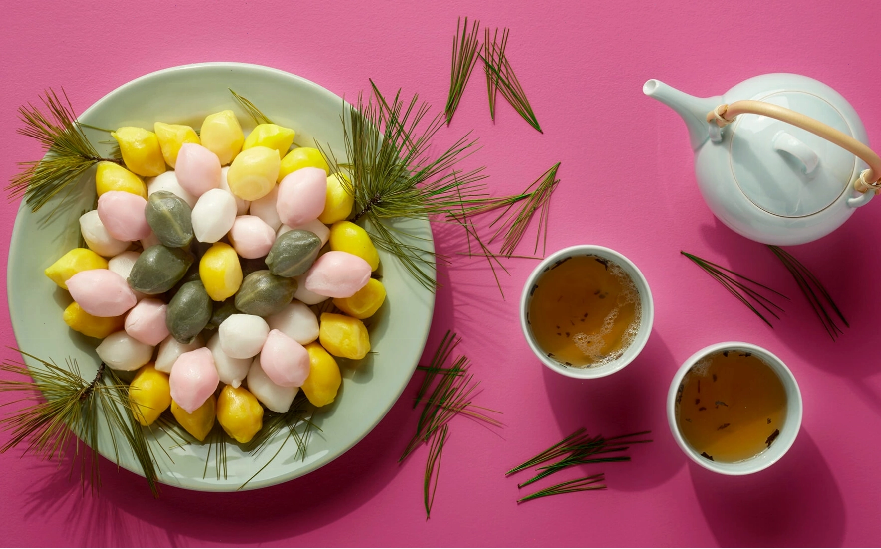 Những chiếc bánh Songpyeon nhiều màu sắc, hình dáng đẹp mắt