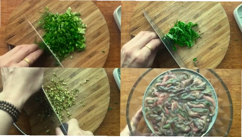 Sơ chế các nguyên liệu làm chả rươi sạch sẽ và đúng cách