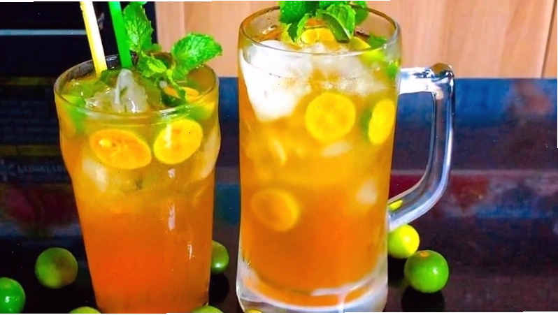 Thành phẩm ly trà tắc thơm ngon hấp dẫn
