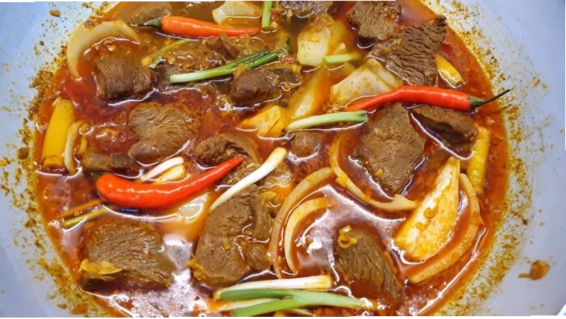 Thành phẩm món thịt đà điểu xào lăn hấp dẫn