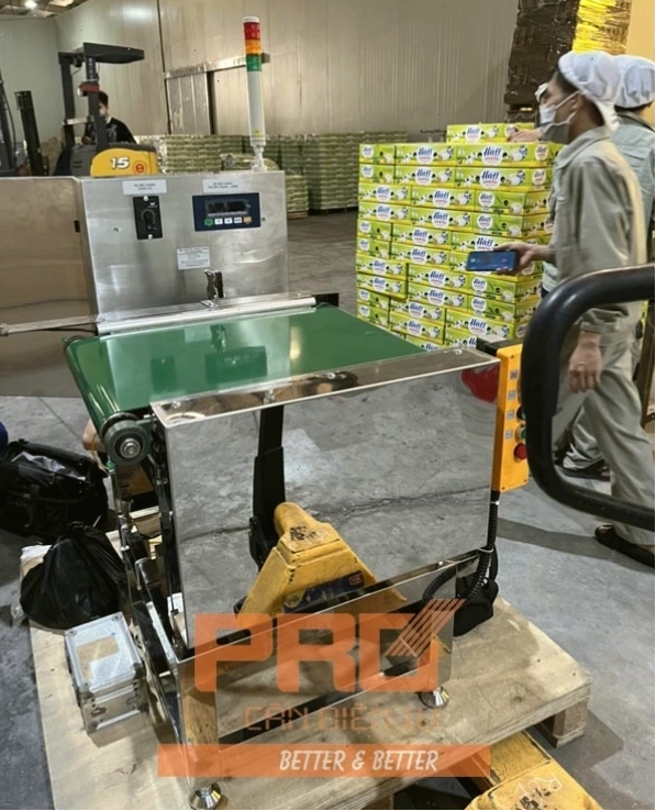 Thiết bị cân băng tải liên tục trong dây chuyền sản xuất thực phẩm