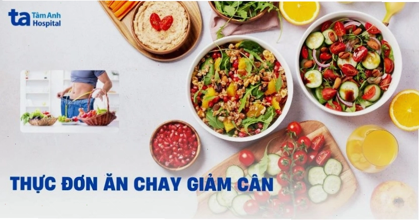 Thực đơn chay giảm cân với nhiều loại rau củ quả tươi ngon
