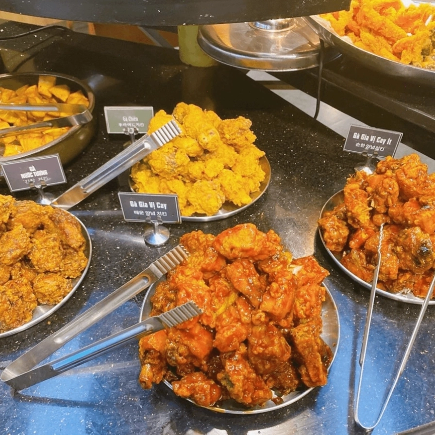 Thực đơn đồ chiên phong phú tại Dookki