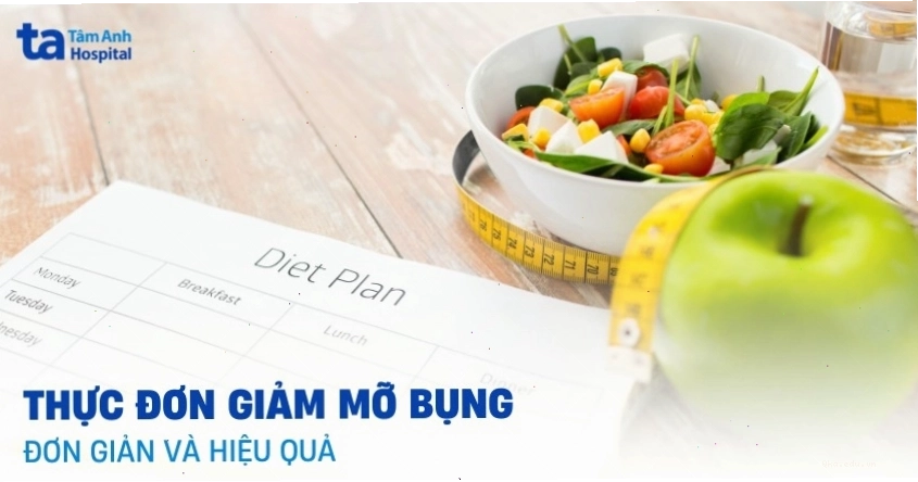 thực đơn giảm mỡ bụng