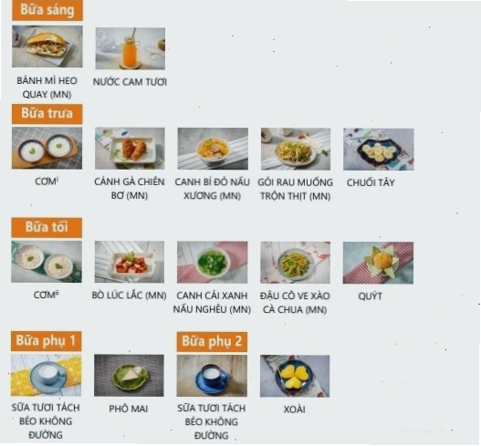 Thực đơn ngày 2 cho mẹ bầu 3 tháng giữa khẩu vị Miền Nam
