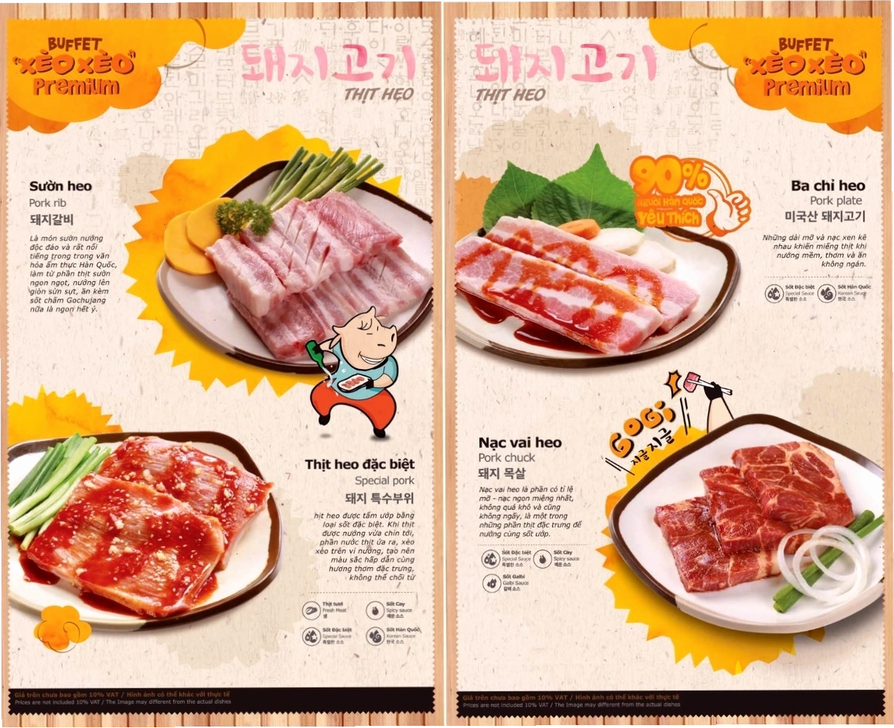 Thực đơn thịt heo hảo hạng tại GoGi House