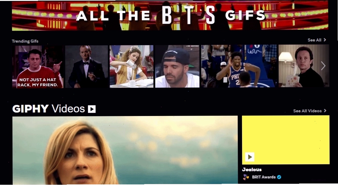Tìm kiếm meme video trên Giphy