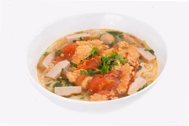Tô bún riêu cua đầy đủ nguyên liệu hấp dẫn